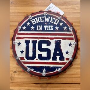 Exhart NWT “Brewed in the USA” Dual Use Outdoor/Indoor LED Wall Art Sign